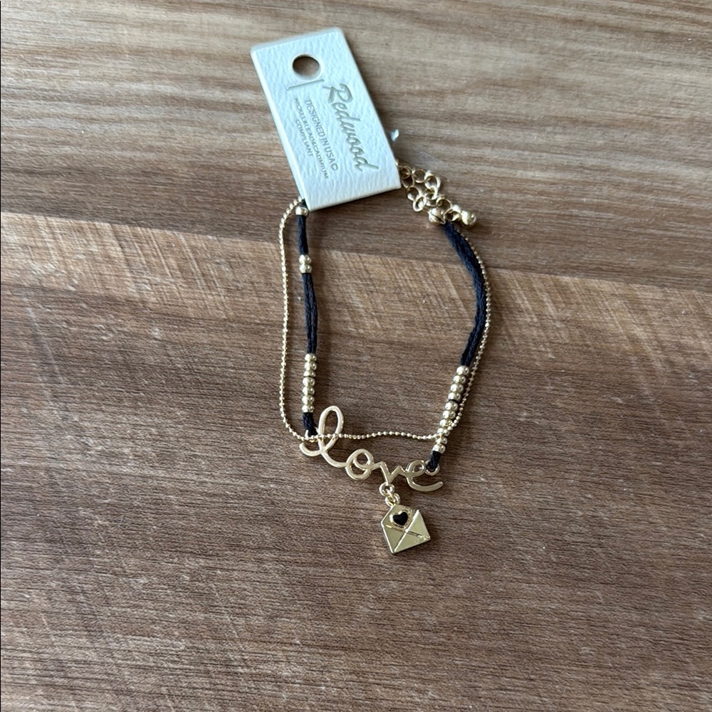 Gold and Black Love Bracelet